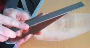 Filing edges with flat file Filing edges with flat file
