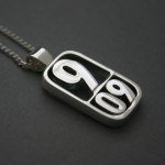 Silver Number Pendant