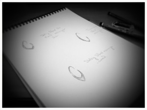 Sketching Silver Earrings 