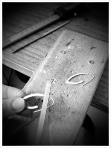Filing Silver Earrings